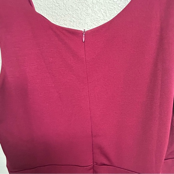 NWT Grace Karin Women’s Burgundy Black Colorblock Sleeveless Dress Size M Party - Picture 7 of 9